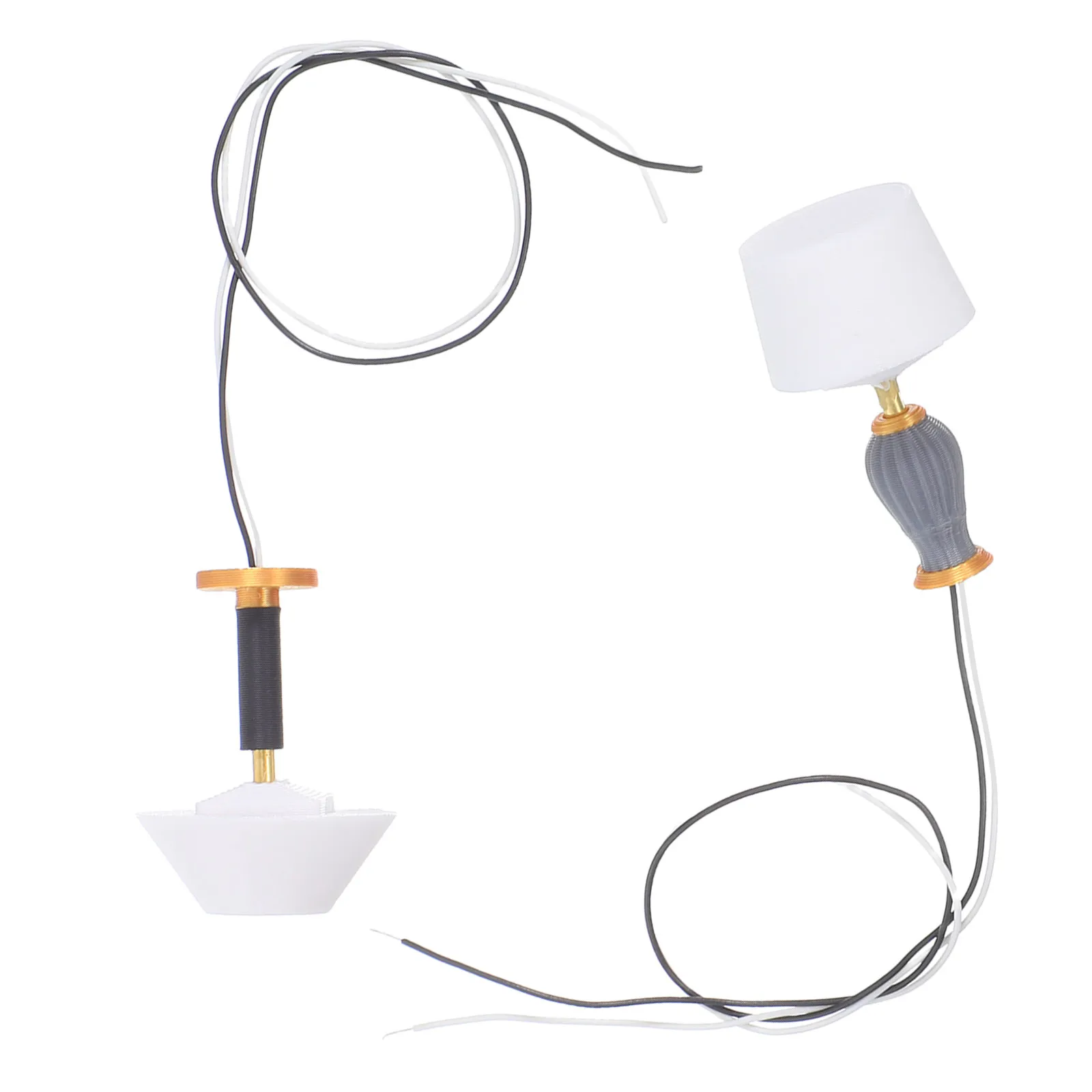 

2Pcs Miniature Dollhouse Table Lamp Detailed Design Decorative Lighting for DIY Miniature Scenes Architectural House Accessories