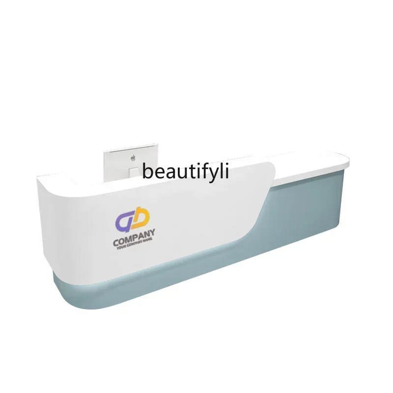 G8578 Company Reception Desk Clothing Store Beauty Salon Counter Paint Dental Guide Desk Cashier Commercial Bar Counter