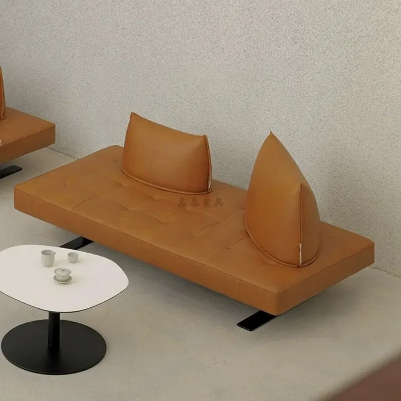 

Italian minimalist removable backrest sofa small apartment