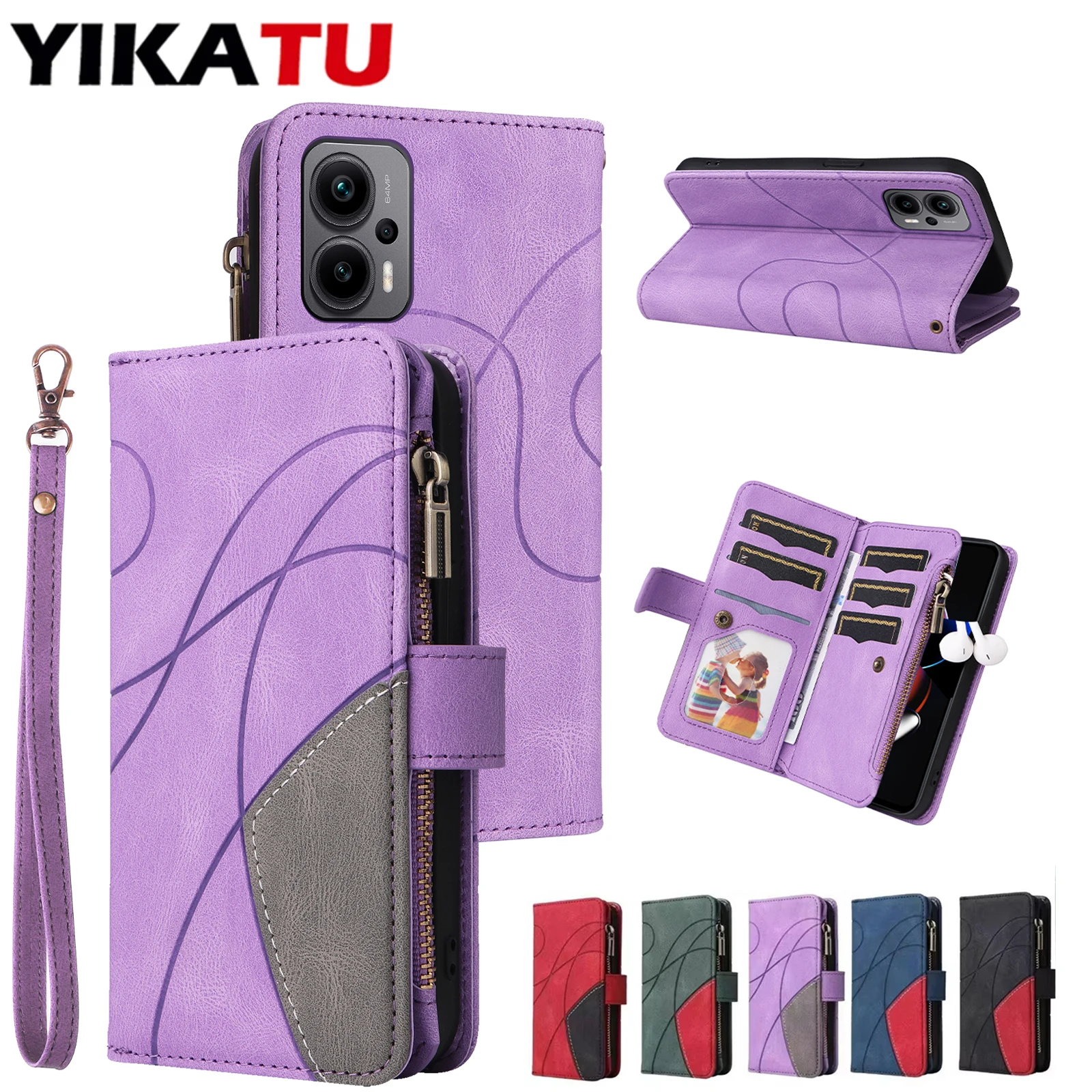 

Wallet Case For Xiaomi Redmi Note 14 Pro 13 11 Pro Plus 12T 13R 11T 11S 11E 4G 5G 12 Pro Speed Leather Card Coque Phone Cover