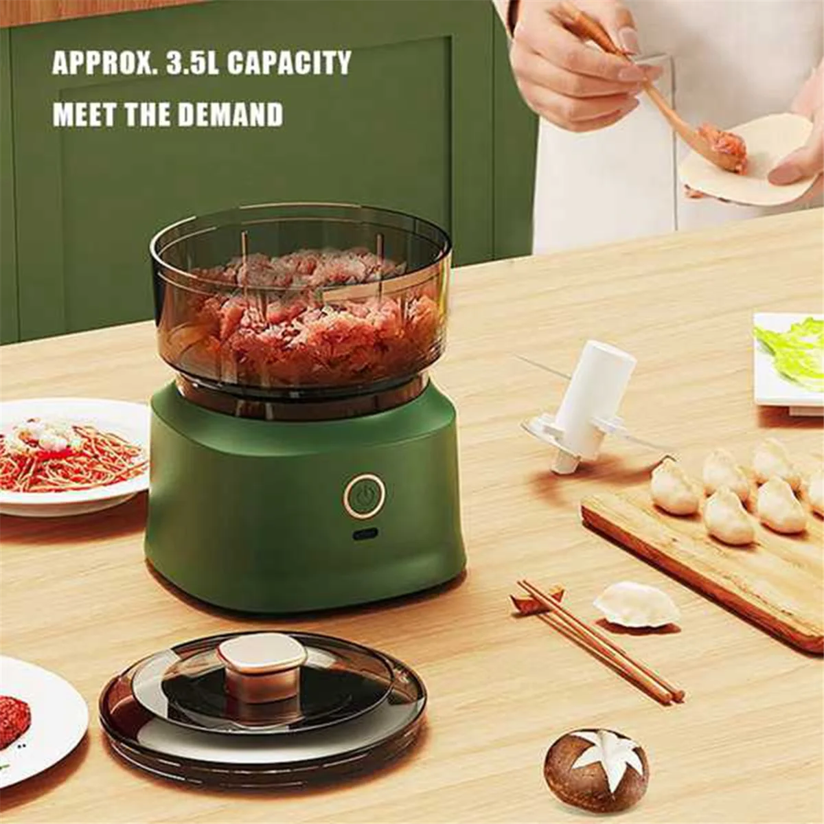 

350ml Electric Garlic Chopper Mini Food Processor with Usb Charging for Onions Meat and Spices with Food Mixer