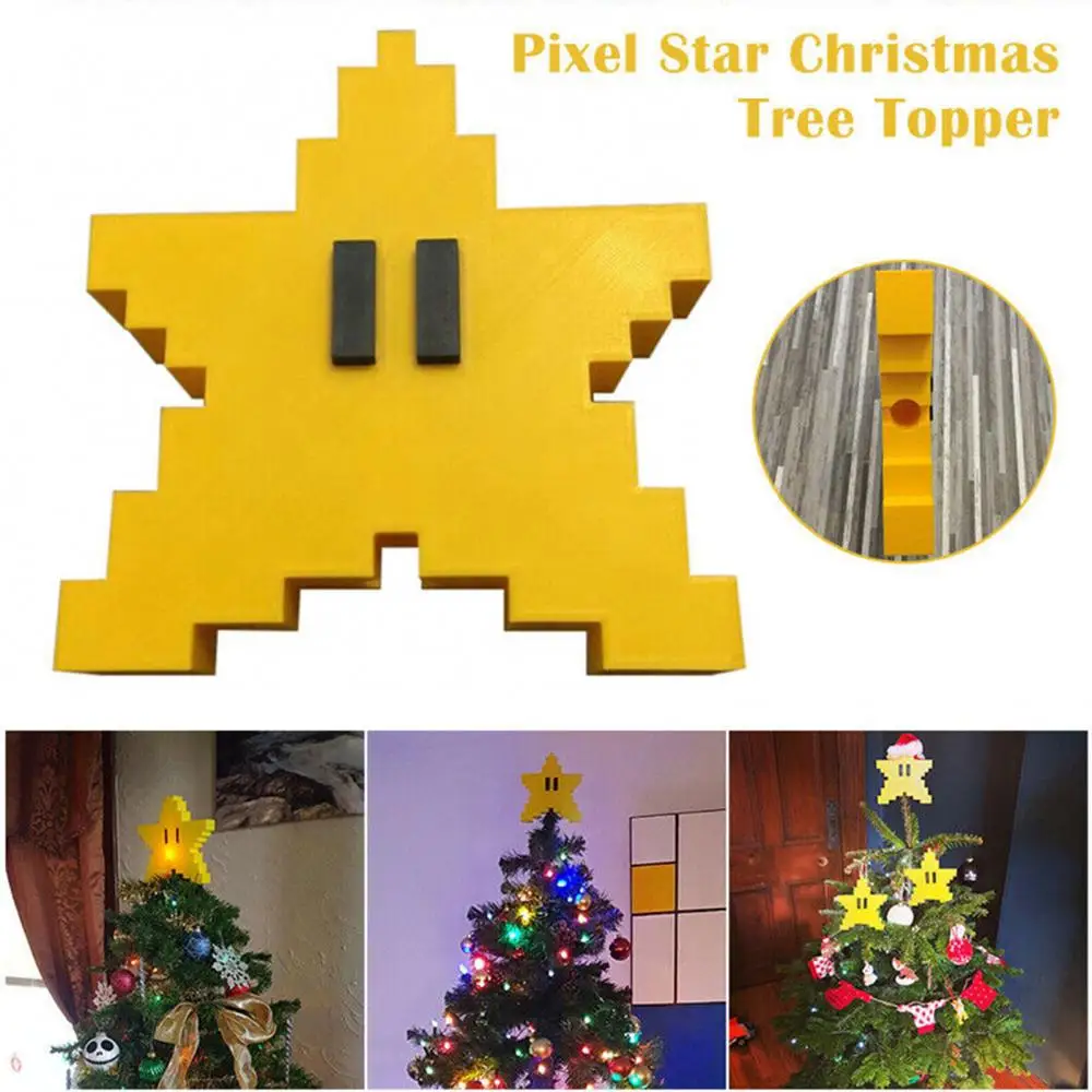 Trang Trí Noel Dễ Thương Xmas Vật Trang Trí Hình Hoạt Hình Lớn Sao Biển Mặt Dây Chuyền Cây Giáng Sinh Siêu Marios Bros Ngôi Sao Cây Giáng Sinh Decoratio