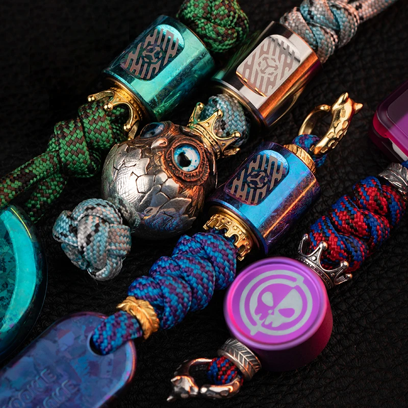 EDC Toys DIY Beads EDC Lanyard Umbrella Rope Car Key Charm Bag Accessories Knife Pendant