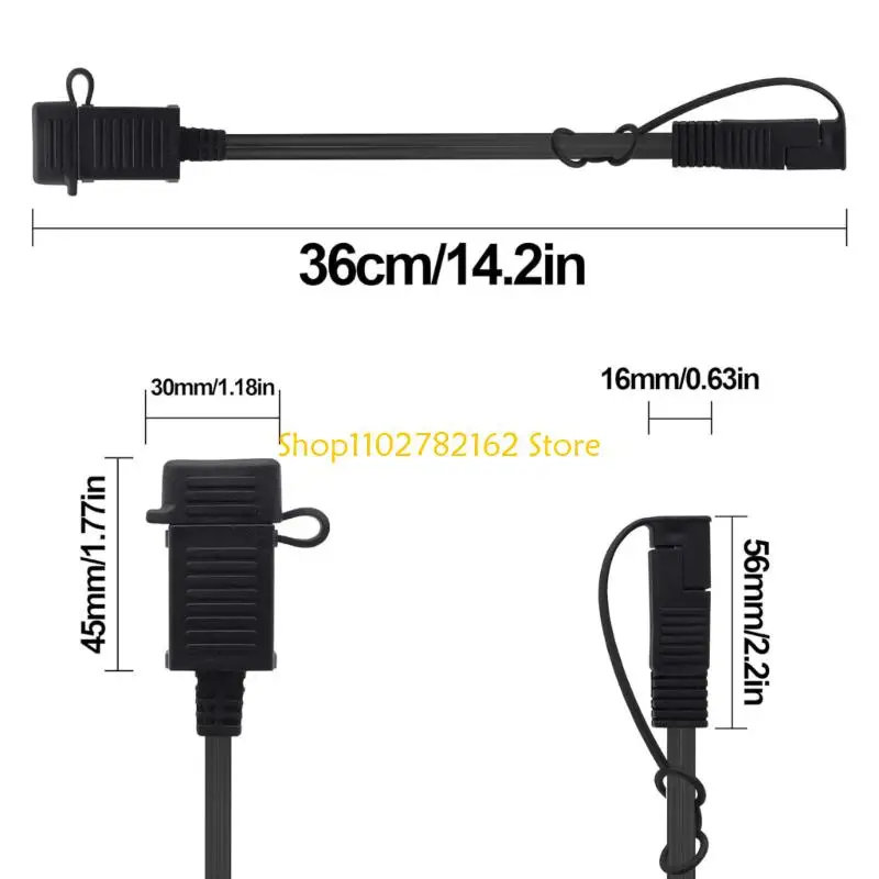 

547B SAE To USB Power Adapter Motorcycle USB Chargers with Waterproof Cover 5V 2A Fast Charging Adapter for Mobile