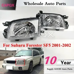 CAPQX A pair Front Bumper Headlight For Subaru Forester SF5 2001-2002 Headlamp Head Lamp Head Light