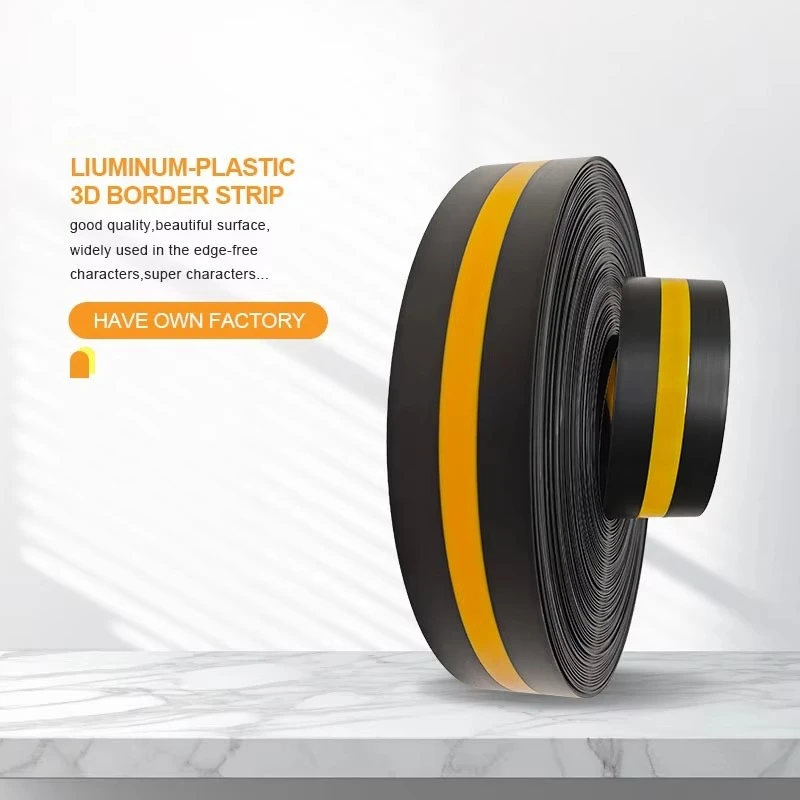 

3D High Polymer ABS Strips 3D Channel Letter Black Base Yellow Color Advertising 3D Logo Letters Led Sign