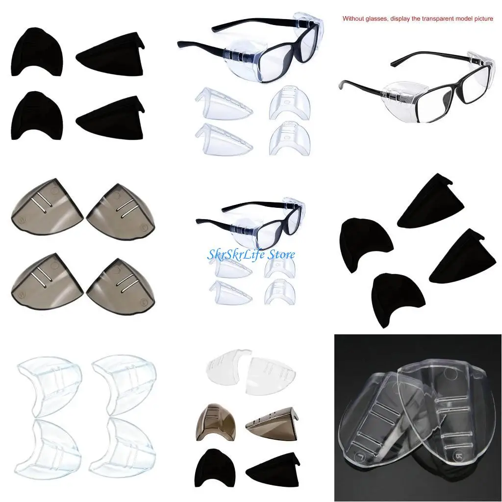 

E65E Double Size Eyeglass Side Protectors Dust Splash Proof For Industrial Daily Use