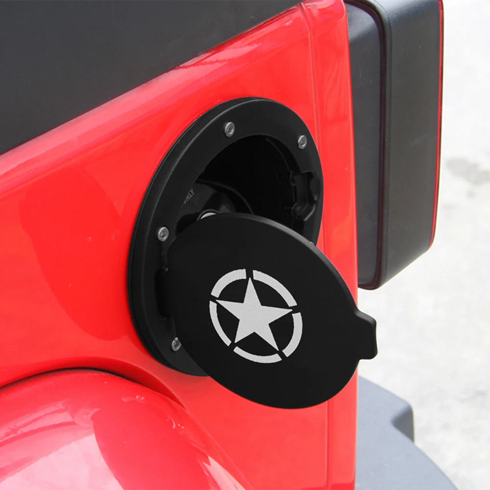 Car Rear Fuel Tank Decoration Cap Protector Cover for Jeep Wrangler JK 2007 2008 2009 2010 2011 2012-2017 Exterior Accessories