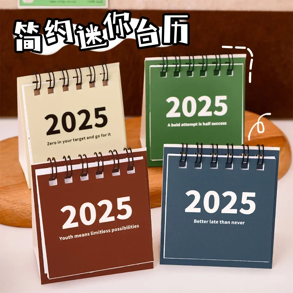 2024.8.-2025 Calendar Simple Mini Desk Calendar Kawaii To Do List Daily Schedule Table Planner Home Office Stationery Supplies