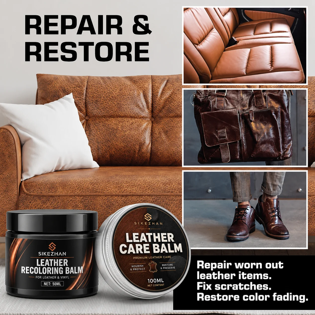 Balsem Pewarna Kulit SIKEZHAN - Leatherwork Kit ulasan dan harga