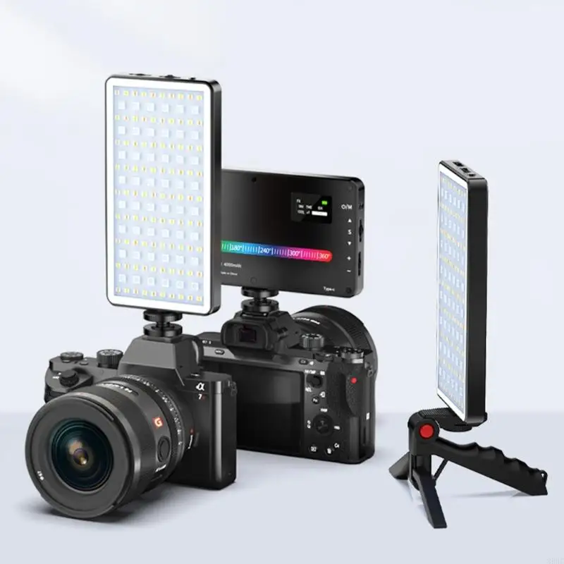 プロのスマートフォンビデオライト2500K 9000K調整可能なカラーLEDライトスタジオグレード電話カメラライトモバイル896C