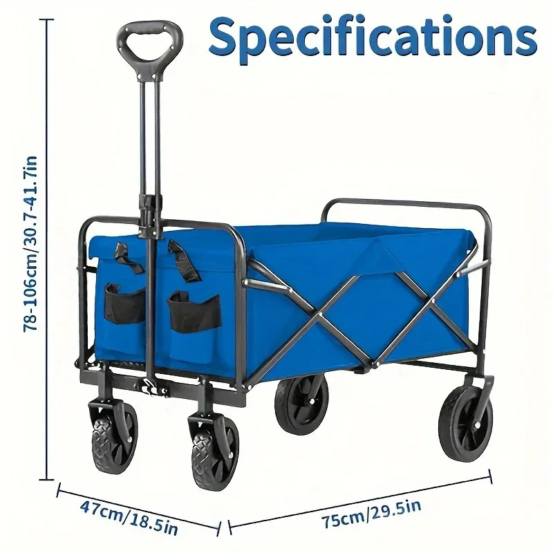 Wagon Cart Foldable Heavy Duty Utility Cart for Groceries, Sports, Gardening, Shopping portable folding cart foldable cat