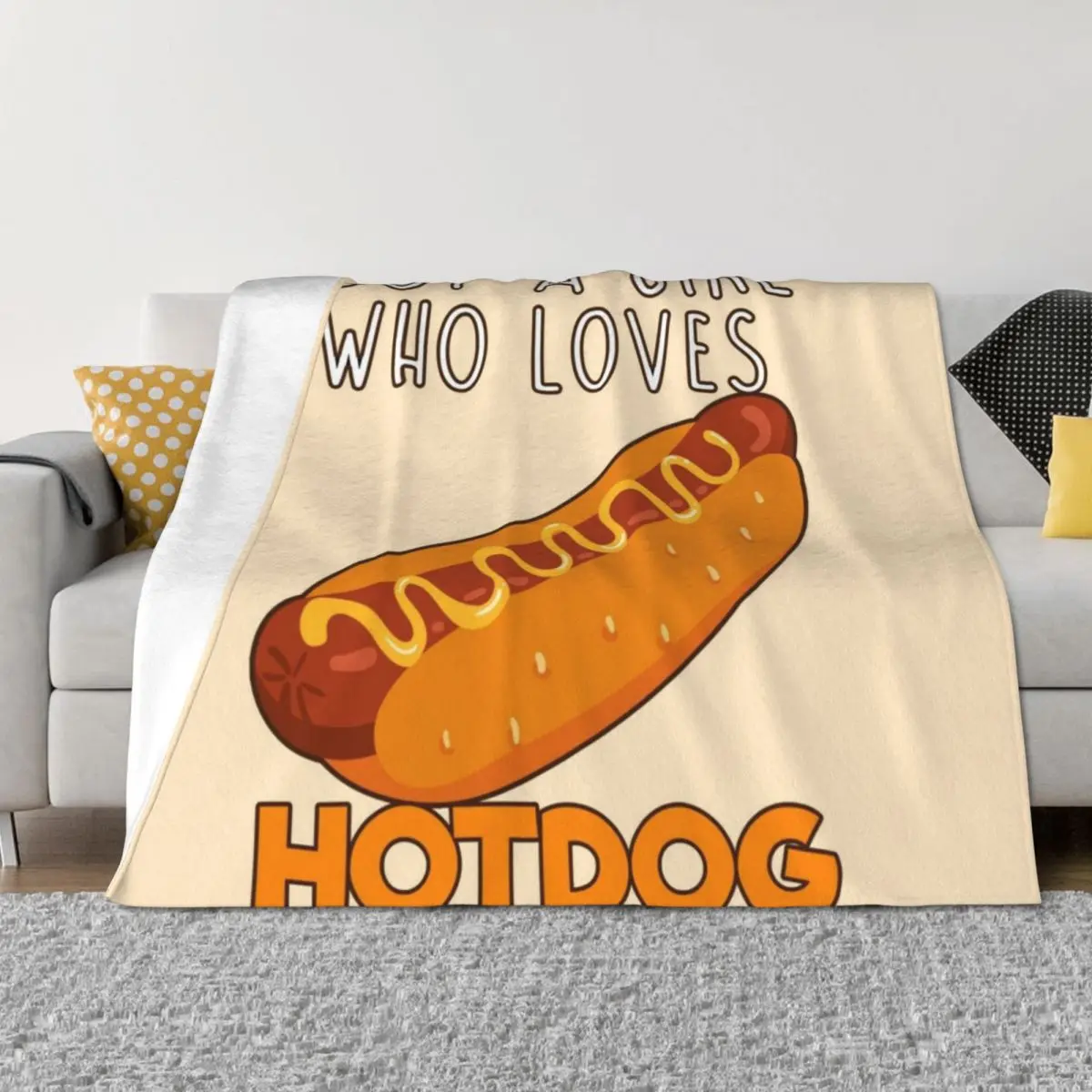 

Just A Girl Who Loves Hotdog. Throw Blanket Designers warm winter Blankets For Sofas anime Blankets