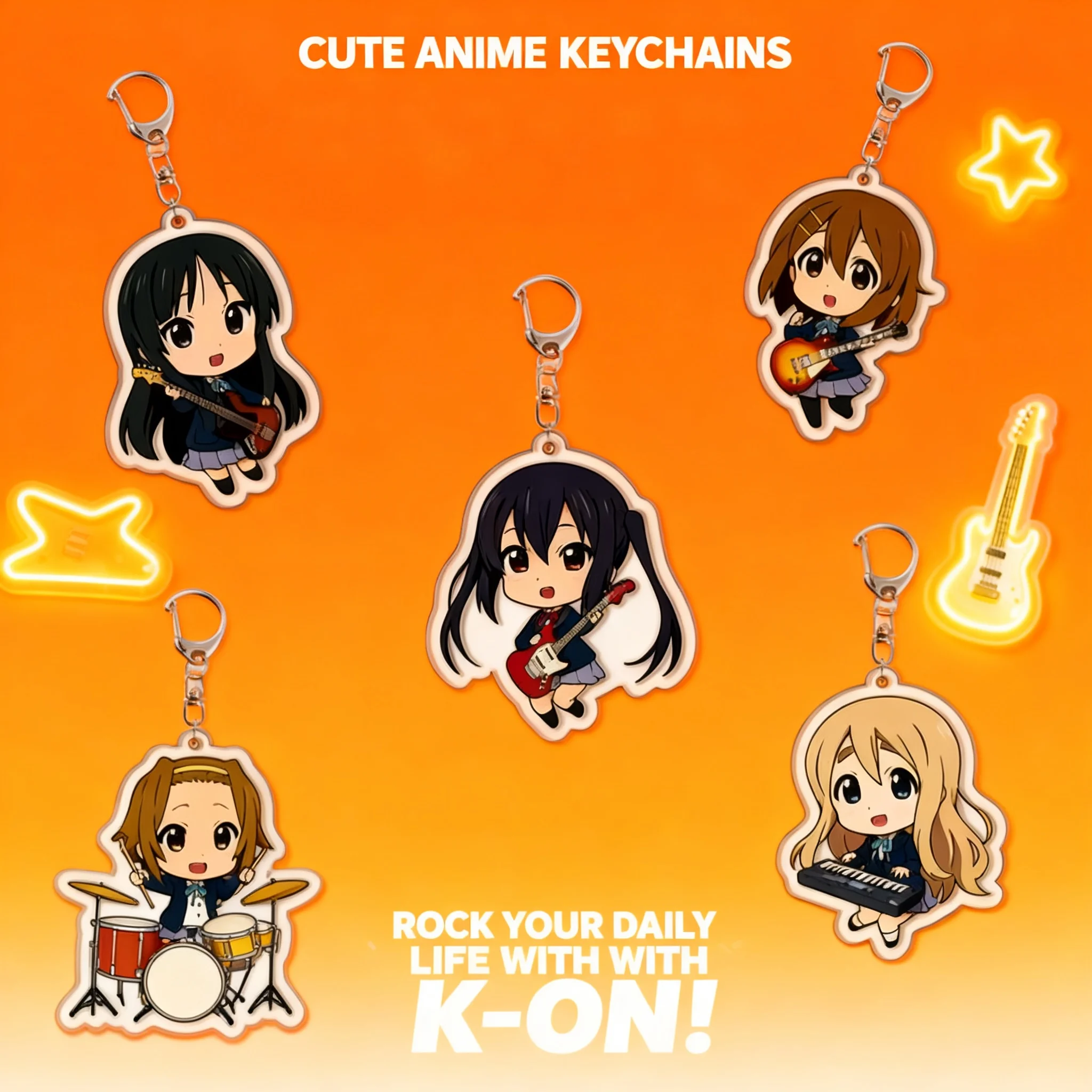 

Акриловый брелок-подвеска K-On! Light Music Club с аниме-девочками в стиле моэ: Хиразава Юи, Тайнака Рицу, Цумуги Котобуки. Милый кавайный подарок.