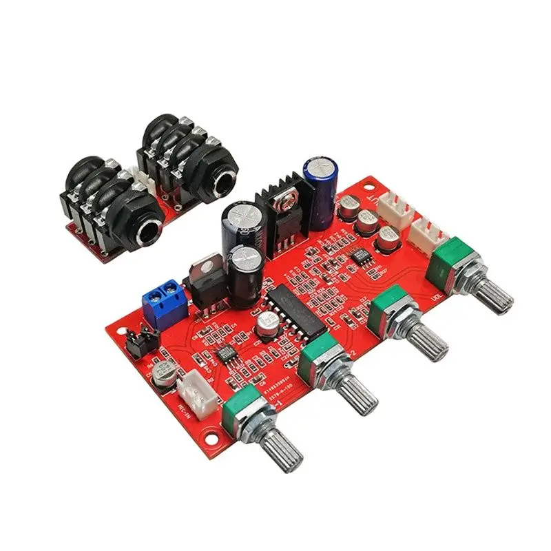 PT2399 Reverb Board Karaoke Board AD828 Front Board M65831 Microphone Potentiometer Fixed Single Power Supply