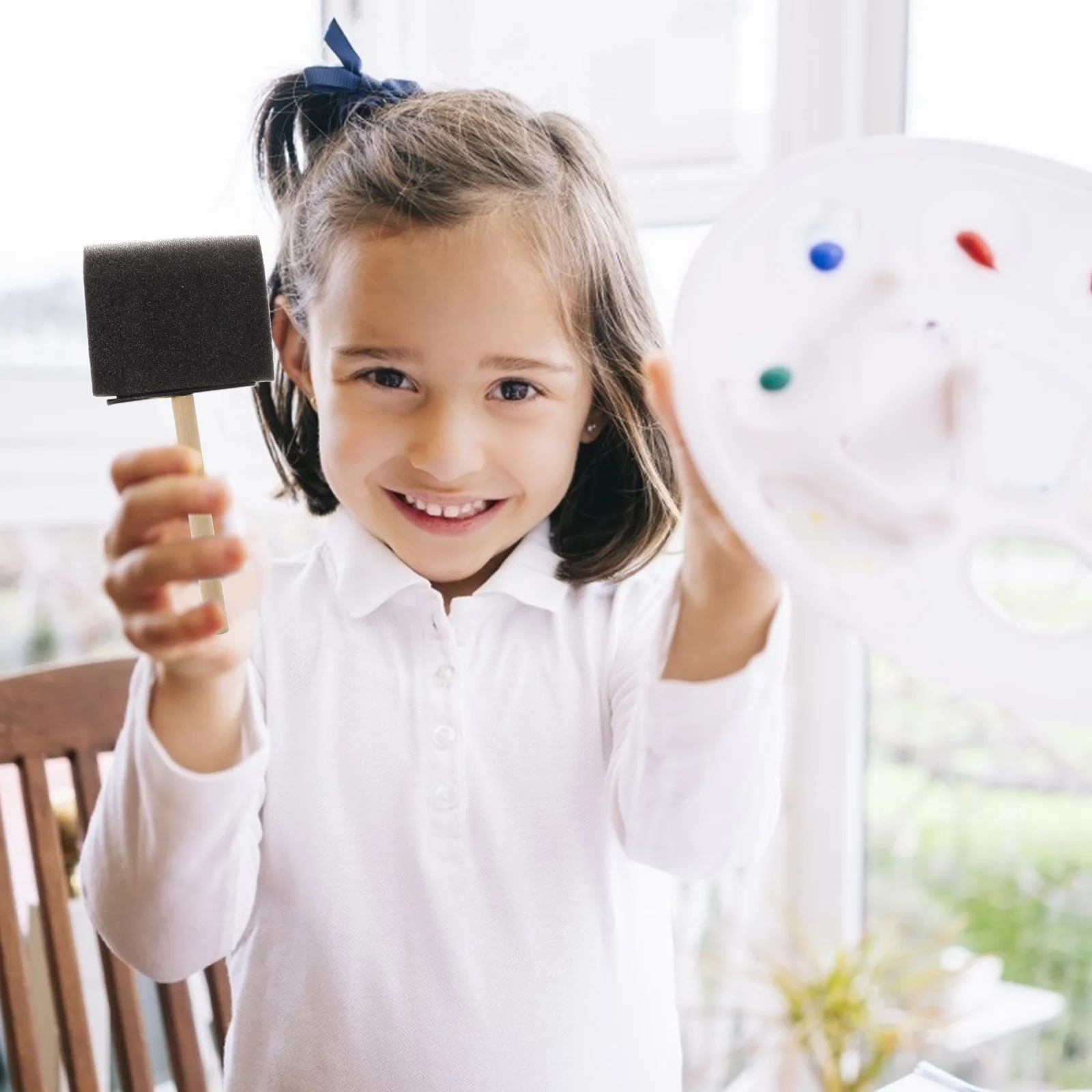 

26Pcs Kids Sponge Brush Kit Widely Used in Template Oil Watercolor Acrylic Painting Paint Sponges for Painting