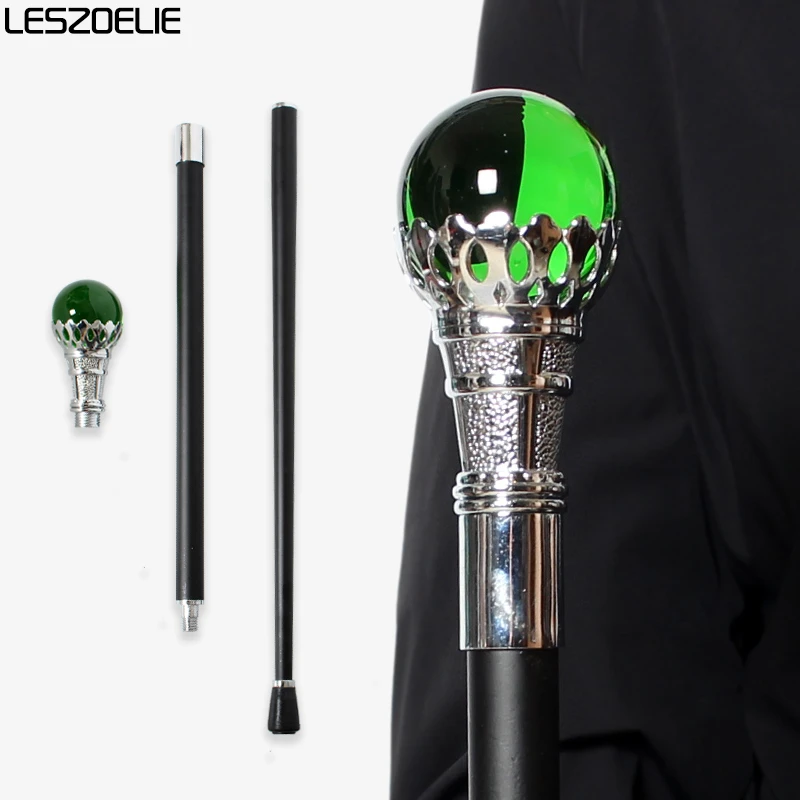 92cm-bright-silver-crown-emerald-green-crystal-ball-walking-stick-for-men-and-women-party-decorative-cane-cosplay-accessory