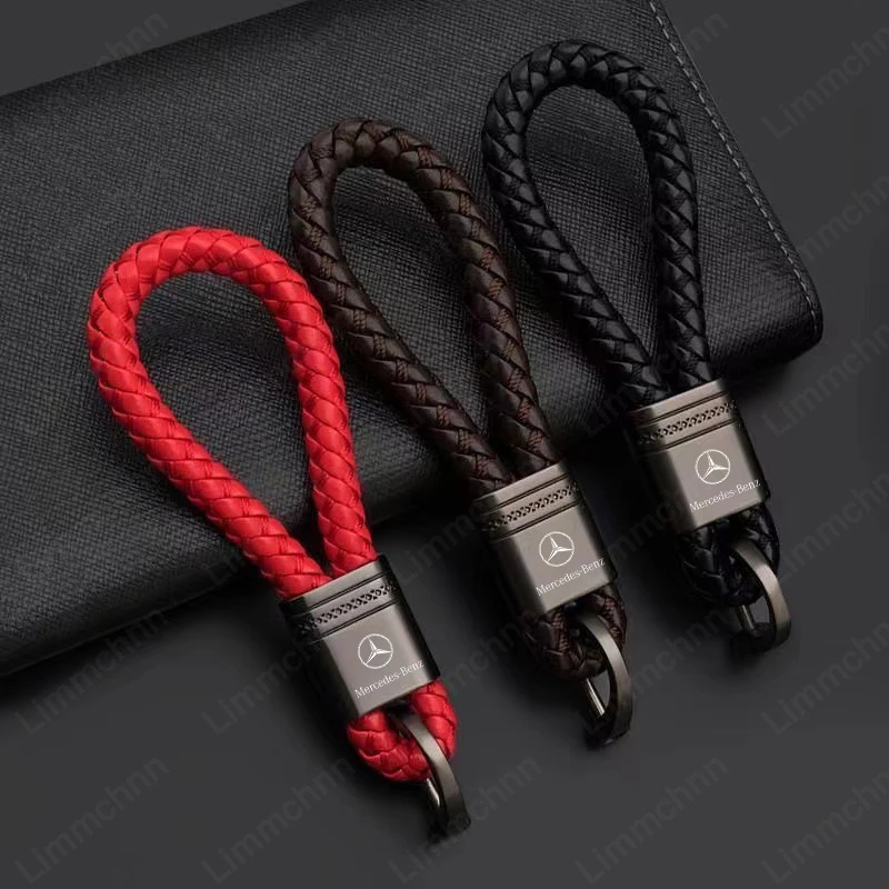 핸드 브레이드 로프 합금 키 체인 키, 메르세데스 벤츠 AMG GLC W203 W206 W210 W168 W220 A B C E S 클래스 GLA CLA GLE ML C300 C200