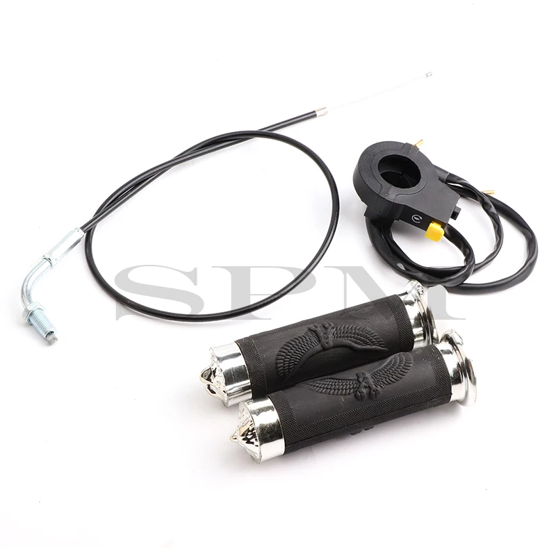 Manopole manubrio cavo acceleratore Kill Switch Set per 49CC 60CC 66CC 80CC 2 tempi motore motorizzato bicicletta Push Bike Parts