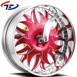 for 5X127 Custom Forgiato 2 Piece Chrome 22X8.5J Forged Deep Dish Wheels Concave