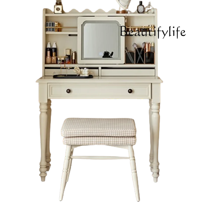 

Storage Drawers Dressing Table Women Nordic Beige Living Room Dressing Table Mirror Makeup Comoda Pra Quarto Bedroom Furniture