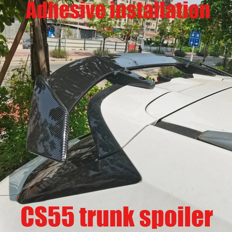 Suitable for Changan CS55PLUS non perforated tail wing adhesive installation, top wing  paint appearance modification