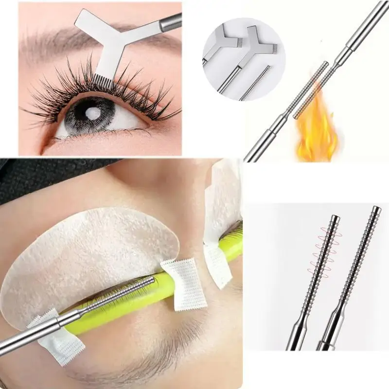 Y T Shape Double Side Eyelash Perm Lifting Tool Anti Slip Wand Stick Lash Lift Curling Makeup