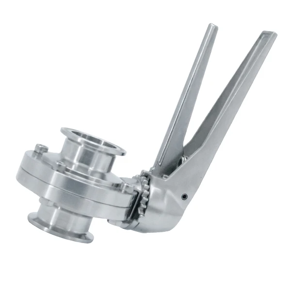 

50.8MM 2Inch Sanitary Stainless Steel SMS SS316L Manual Clamp Butterfly Valve with Stainless Steel Handle for Water Media