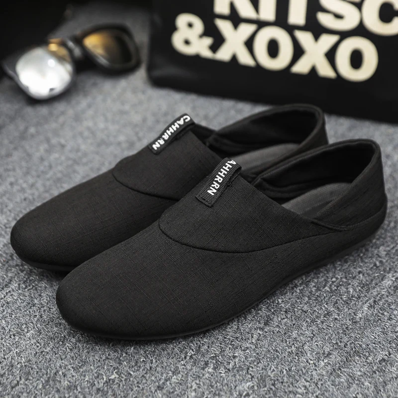 

Легкая мужская повседневная обувь, парусиновая обувь, износостойкие нескользящие мужские лоферы, дышащая удобная обувь для вождения, Zapato Hombre