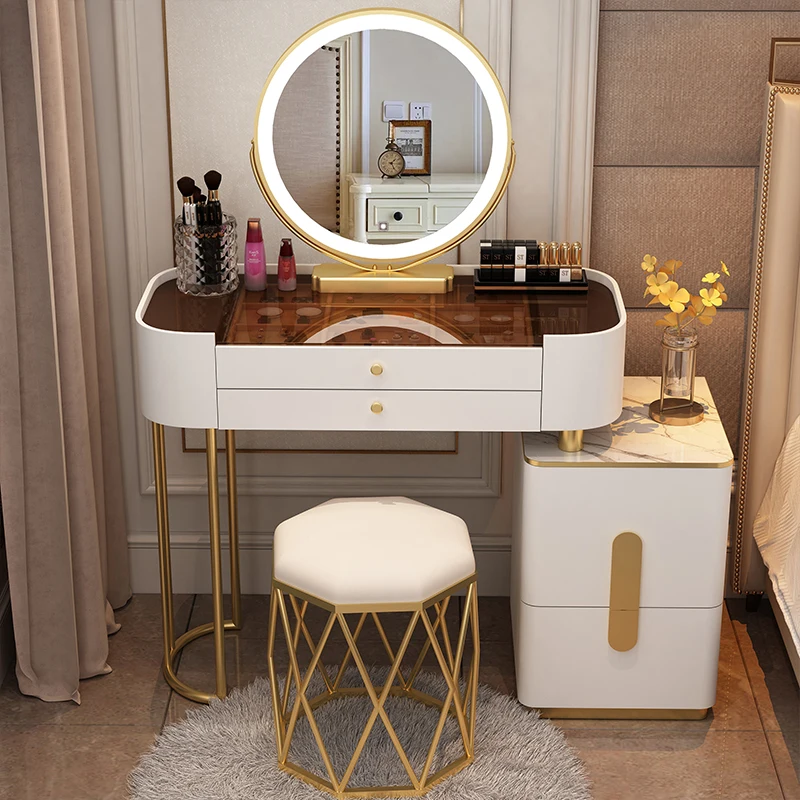 White Dressing Makeup Vanity Table Women Girls Bedroom Cabinet Makeup Table Drawer Storage Meuble Coiffeuse Home Furniture