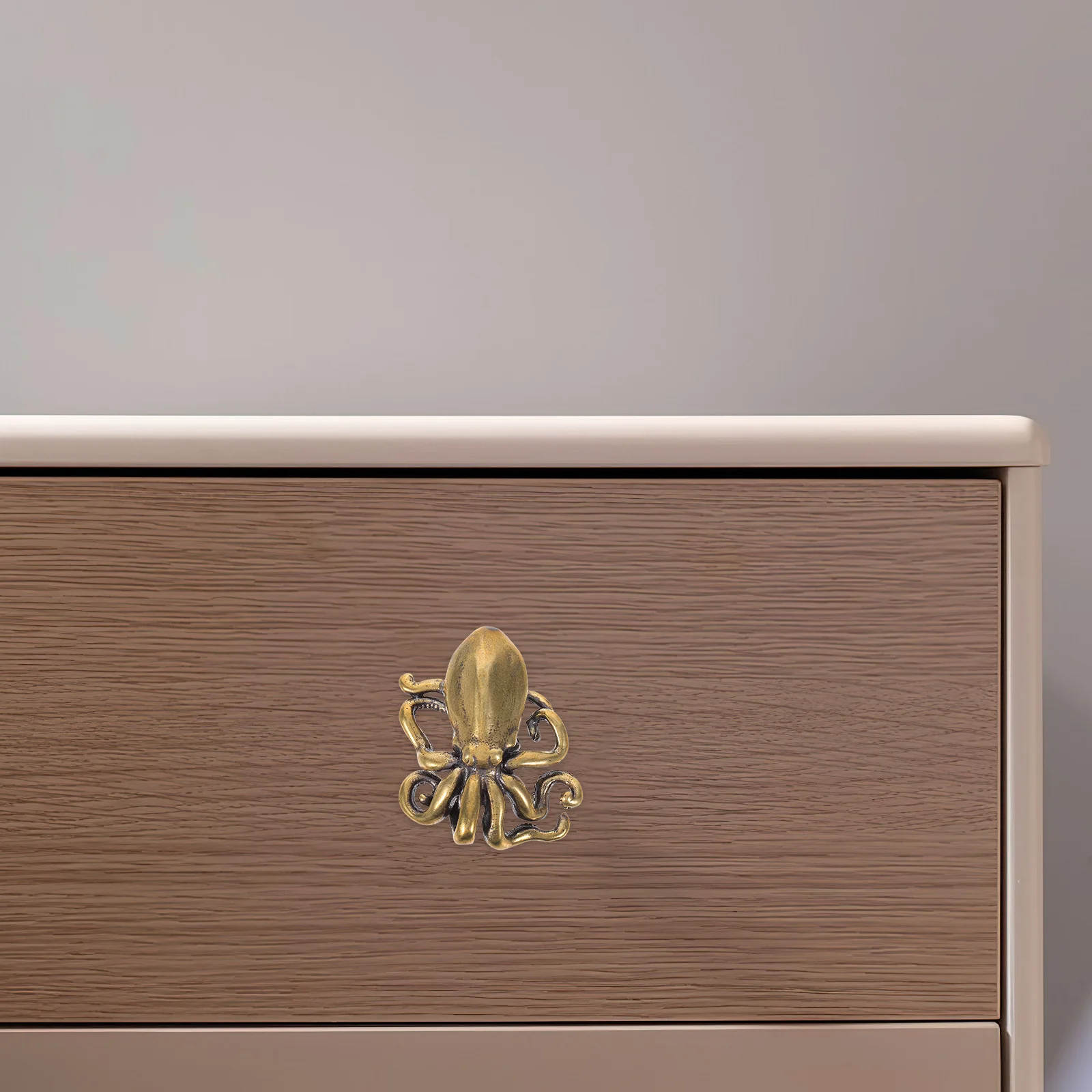 

Octopus Shape Cabinet Knob Vintage Nautical Decor Easy Installation for Drawers Cabinets Wardrobes Marine Theme Handles