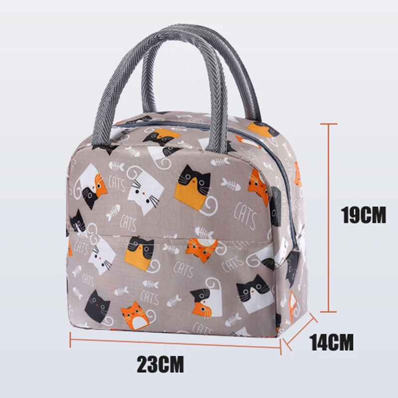 Toiletry Insulated Lunch Bags Cartoon Thermal Heat Lunch Tote Picnic Food Preservation Bag Cooler Ice Pack Lunch Box Storage Bag