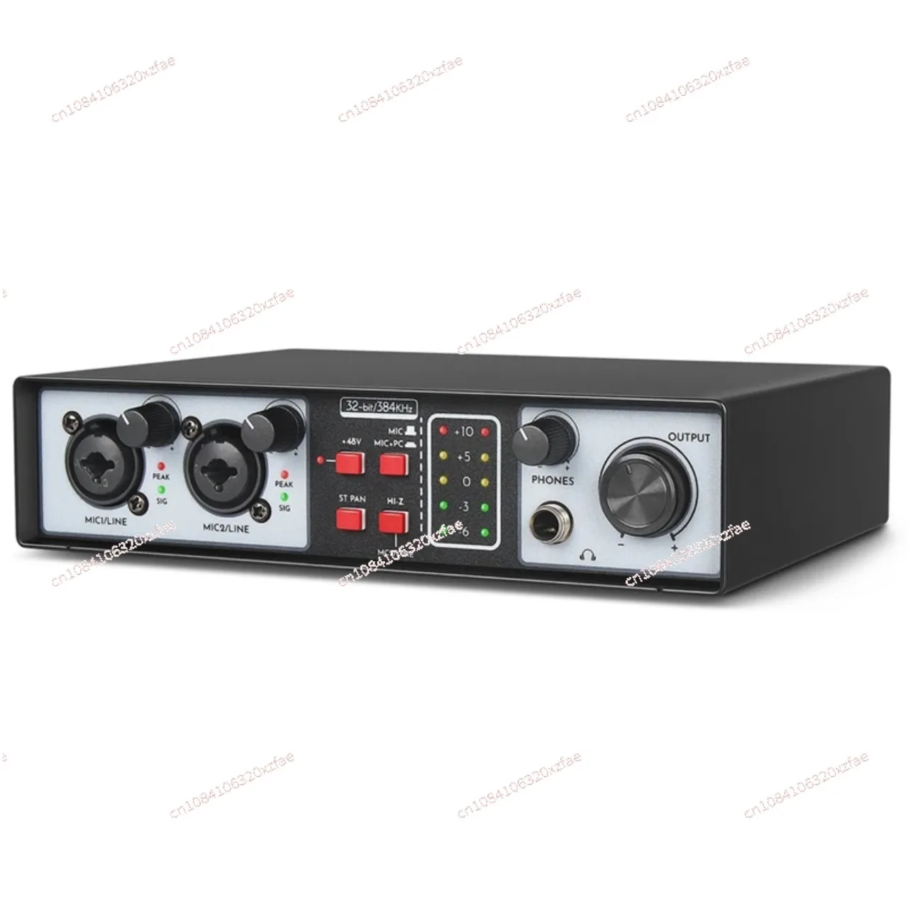 Studio Parts Kit Record Professional Sound Card 48V Phantom 2 in 2 Out USB Audio Interface 32Bit/384KHZ