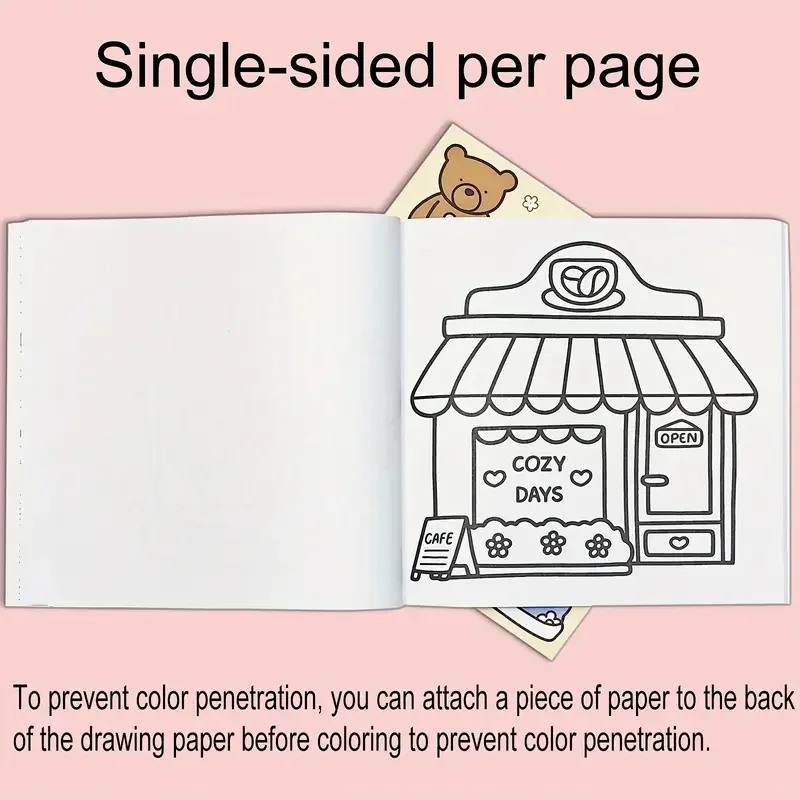 1pc Coco Wyo Stress Relief Adult Coloring Book, 22 Thick Paper Pages,  Bold Designs, No Batteries Required, Ideal for Christmas