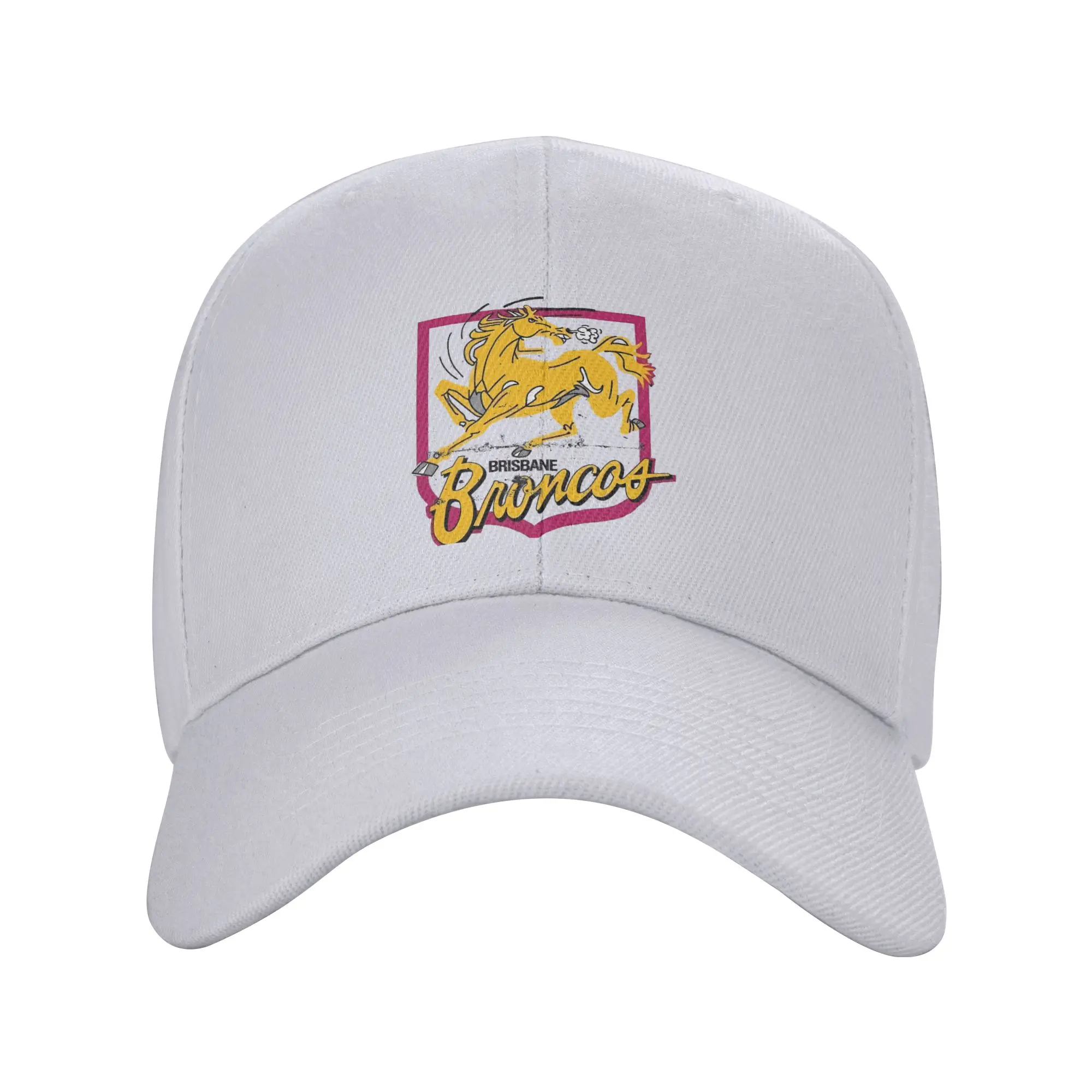 Fashion Retro Brisbane Broncos Tee Curved Brim Baseball Cap Casual Gatherings Cap Female