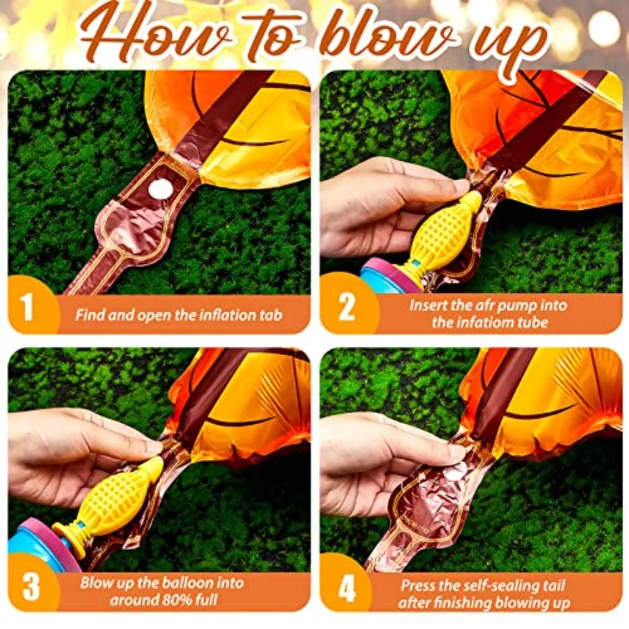 24-pack herfst Thanksgiving-ballonnen met pompoen esdoornblad en dennenappels ontwerp voor feestdecoraties met herfstthema, ideaal voor