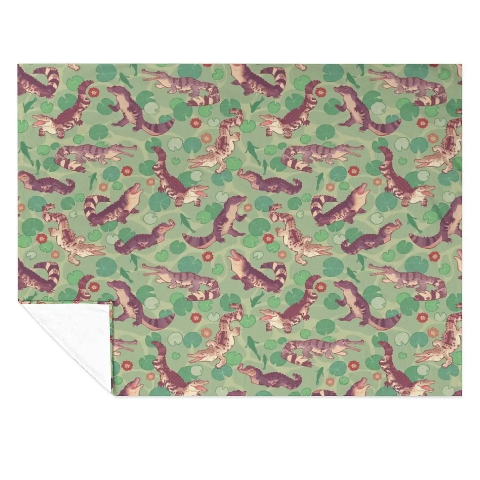 

Crocodilians in swampy waters Throw Blanket Extra Large Throw christmas gifts Moving Decoratives Blankets