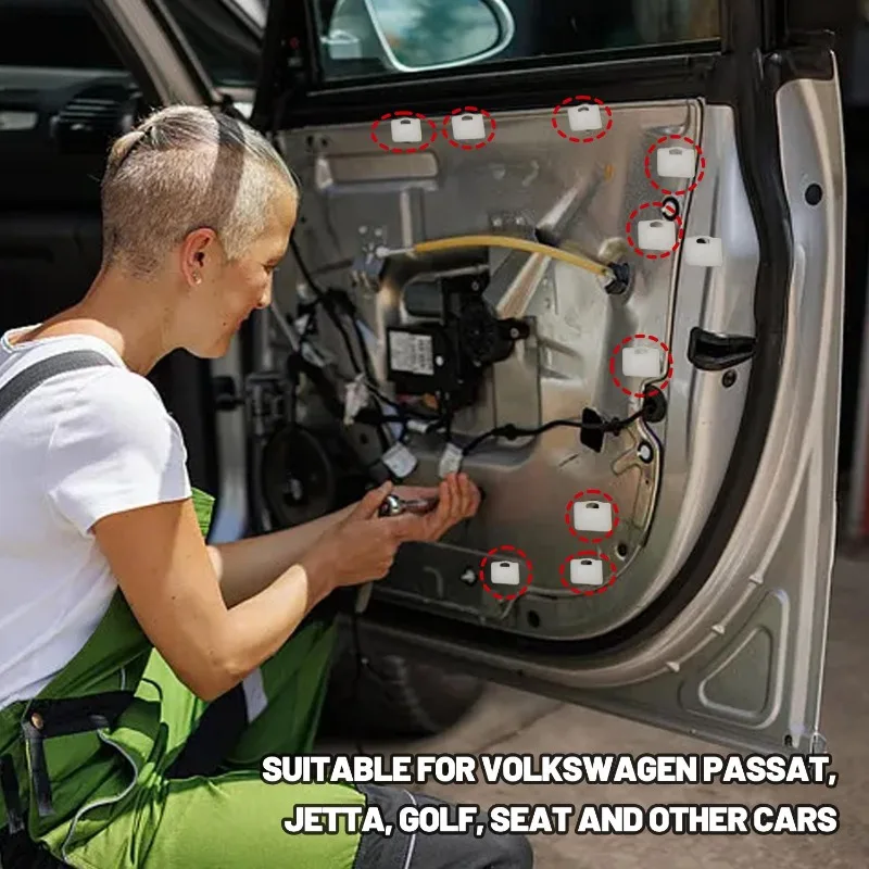 Door Panel Trim Clips for VW Passat Guard Clips Car Door Molding Clip Grommet Windshield Bezel Strip Mounting Clip 10-60pcs
