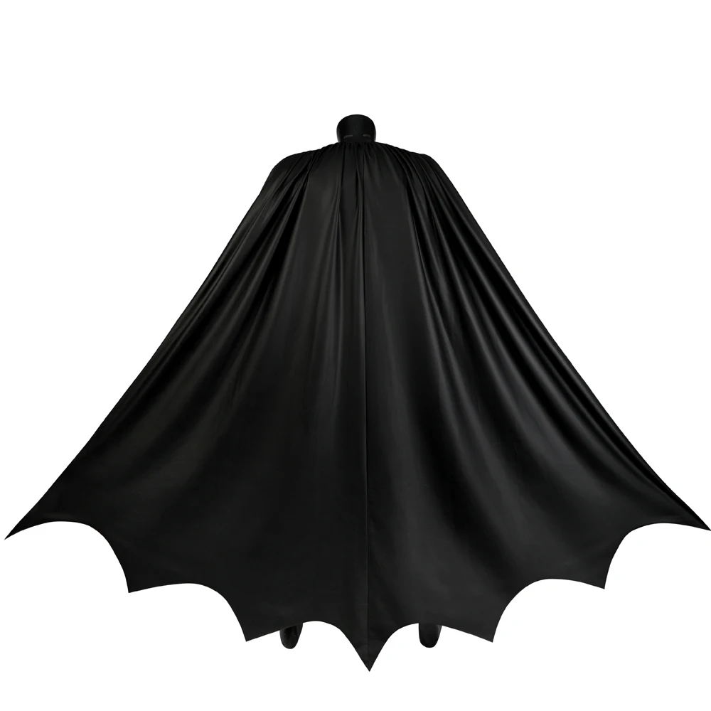 Karnawałowy Halloween superbohater Cosplay Bruce Wayne czarna peleryna ze sztucznej skóry płaszcz nietoperza duża okładka