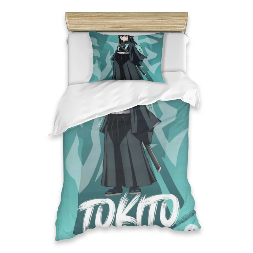 Muichiro Tokito - Demon Slayer Bed Sheets Set  Comforter Quilt Cover Duvets Single Bedding