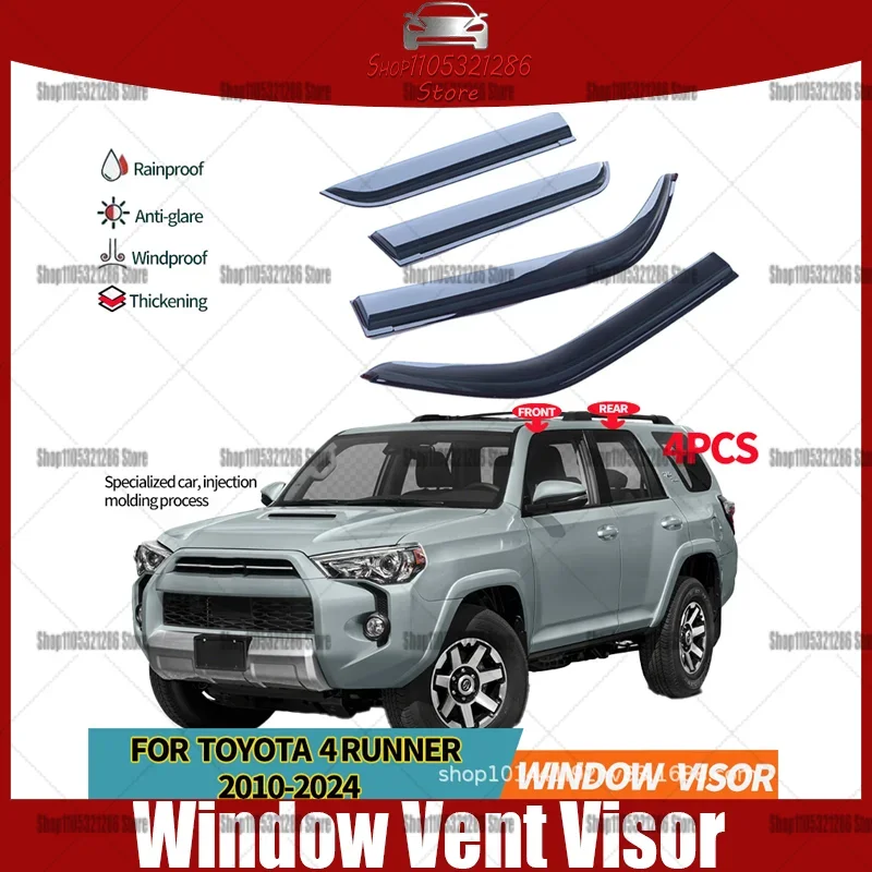 Suitable for Toyota 4 RUNNER 2010+ Sun Visor Accessories Rainproof or Reflective Side Window Visor Sun Shade Ventilation Slats
