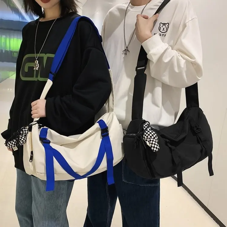 

New Casual Men Shoulder Messenger Bag Nylon Cell Phone Bag Unisex Crossbody Bag Travel Waist Pack Male Chest Pouch Backpak