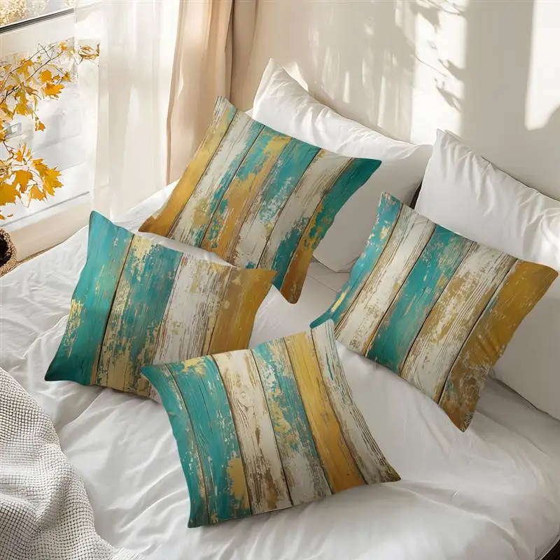 

Gold Foil Beige Wood Grain Cushions Pillowcase Printed Polyester 45x45cm Throw Pillow Cover Decorative Sofa Cushion Pillowslip