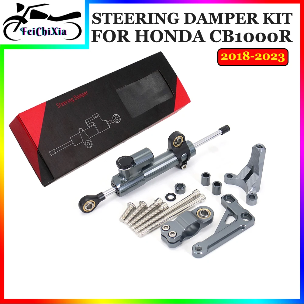 

CNC Steering Damper For HONDA CB 1000 R CB1000R CB1000 R CB 1000R 2018-2023 Motorcycle Damping Buffer Rod Stabilizer Bar Kit