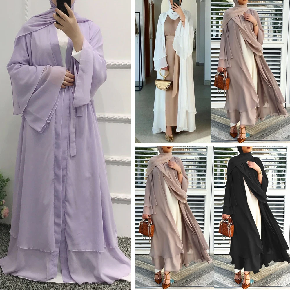 

Dubai Muslim Women Abaya Open Kimono Long Maxi Dress Beads Turkish Kaftan Cardigan Islamic Clothing Ramadan Arab Robe Jalabiya