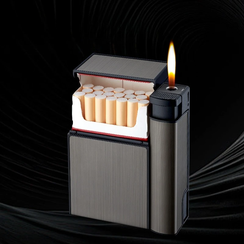 

Fireworks Integrated Cigarette Box Flip Side Slip Soft Hard Pack Universal Cigarette Lighter Detachable Men's Cigarette Lighter