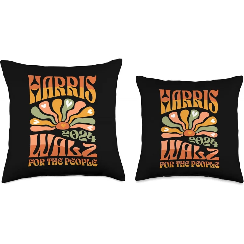 Harris Walz 2024 Election President Kamala Harris Tim Waltz Throw pillowcase