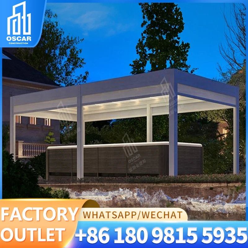 

Outdoor Furniture, Courtyard Terrace, Intelligent Electric Aluminum Alloy Louvers For Shading