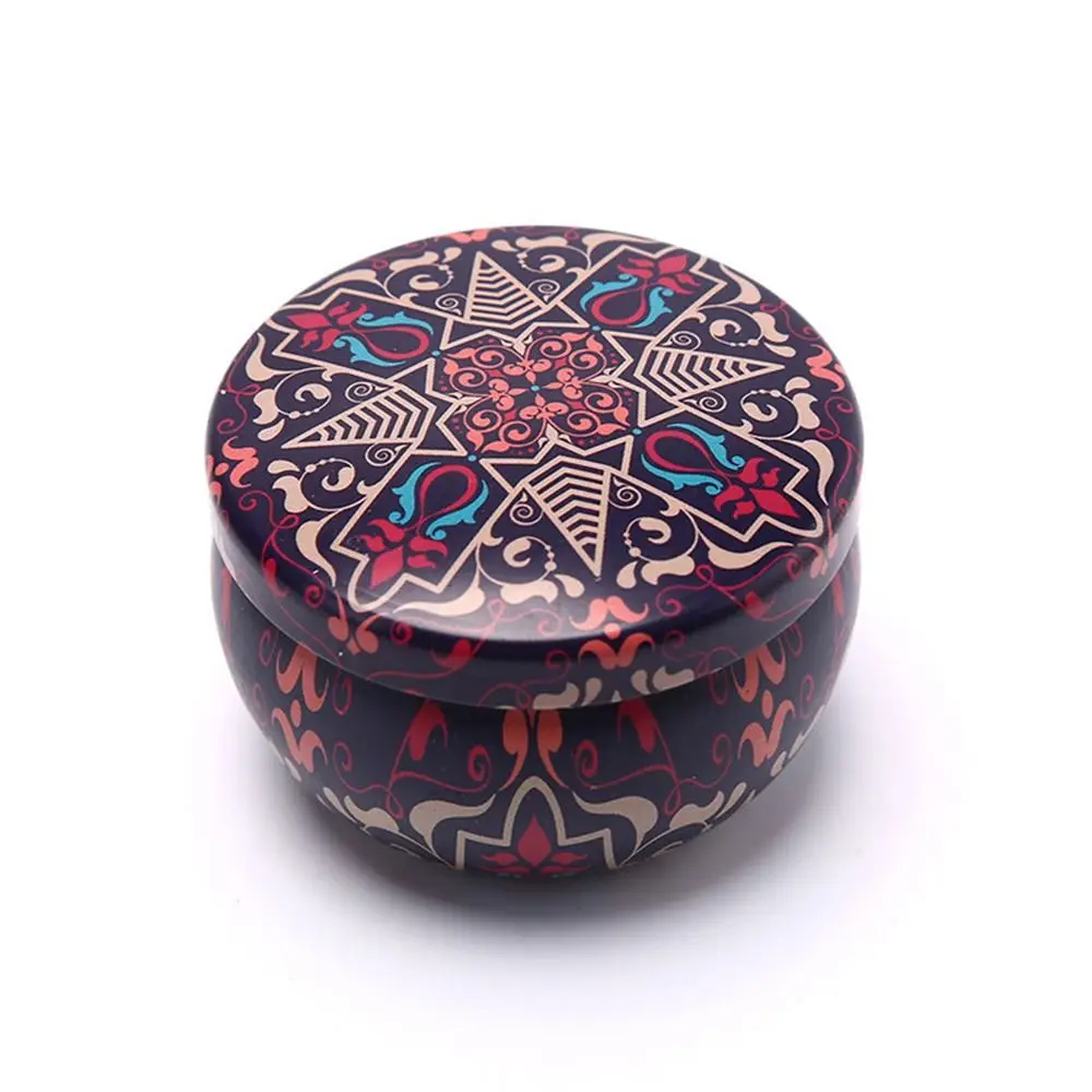 Durable Tin Tin Can 4oz Storing Sweets Tea Storage Box Retro Floral Candy Gift Case