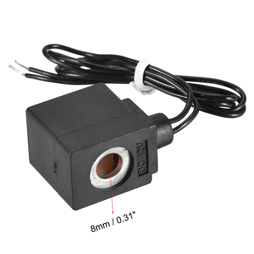 DC24V AC110V AC220V Solenoid Valve Coil With 30cm Wire For Airtac Type Pneumatic Air Valve Replacement Part Black